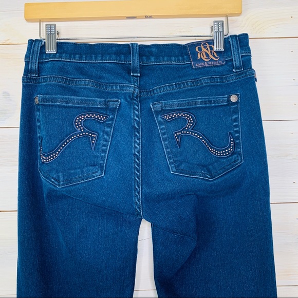 Rock & Republic Kasandra Dark Bootcut Jeans Size 6 - Picture 10 of 13